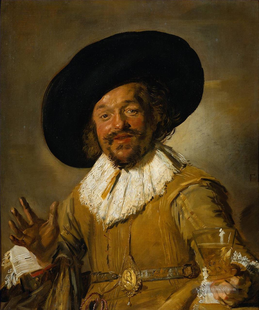Der fröhliche Trinker Porträt Niederlande Goldene Zeitalter Frans Hals Ölgemälde